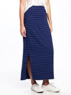 Old Navy Womens Fitted Jersey Maxi Skirt For Women Blue Stripe Size S