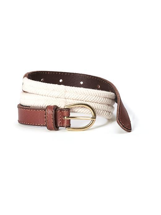 Old Navy Faux Leather Nautical Rope Belt For Women - Char Latte