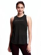 Old Navy Go Dry Performance Muscle Tank For Women - Black/white