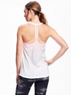 Old Navy Burnout T Strap Tank For Women - Bright White