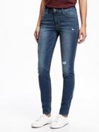 Old Navy Womens Mid-rise Rockstar Destructed Skinny Jeans For Women Darci Size 0