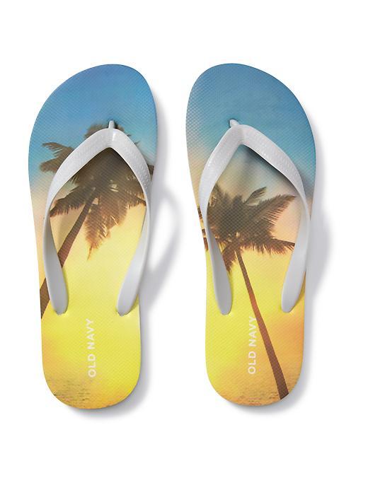 Old Navy Patterned Flip Flops For Men - Palms