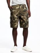 Old Navy Broken In Cargo Shorts For Men 10 - Brown Camouflage