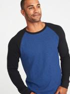 Old Navy Mens Soft-washed Thermal Raglan Tee For Men Moon Dance Size L