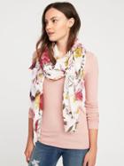 Old Navy Lightweight Printed Scarf For Women - Pink/white Floral