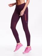 Old Navy Womens Running Tights Size L Tall - Blackberry Jamming