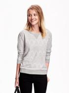 Old Navy Lace Sweatshirt Size L - Grey