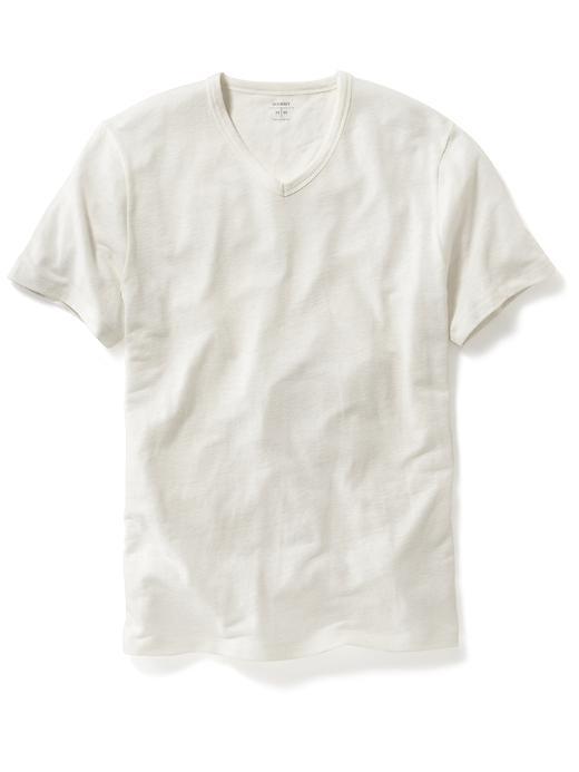 Old Navy Heathered V Neck Tee - Bright White