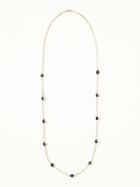 Old Navy Crystal Stone Chain Necklace For Women - Blue Mood
