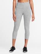 Old Navy High Rise Go Dry Capri Leggings For Women - Gray/white