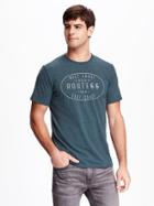 Old Navy Graphic Crew Neck Tee For Men - Kelp Forest