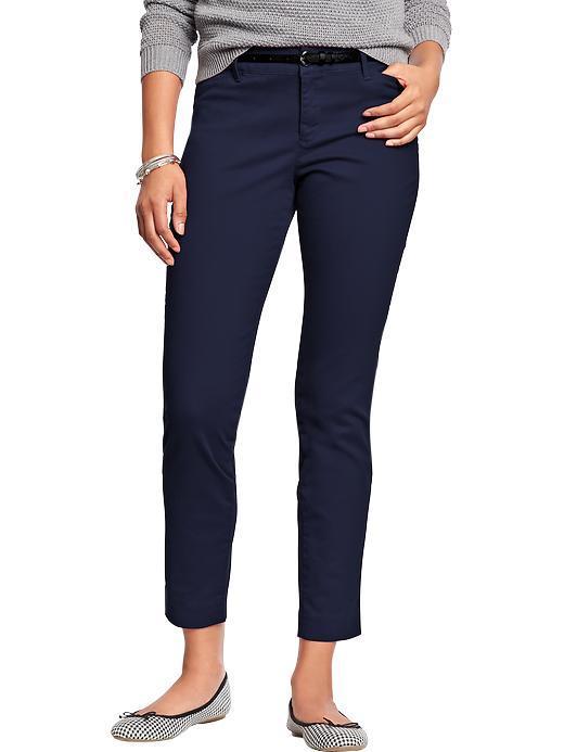 Old Navy Womens The Pixie Stretch Twill Pants - In The Navy