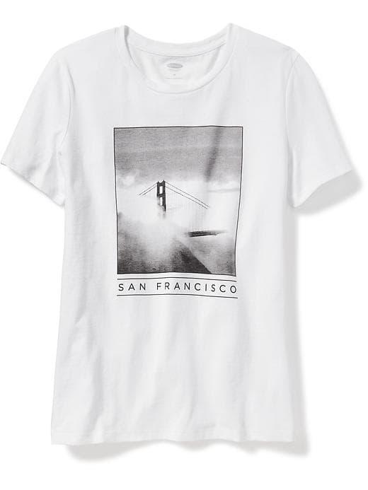 Old Navy Womens San Francisco Graphic Tee For Women Bright White Size Xxl