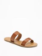 Old Navy Womens Double-strap Sandals For Women Cognac Brown Size 9