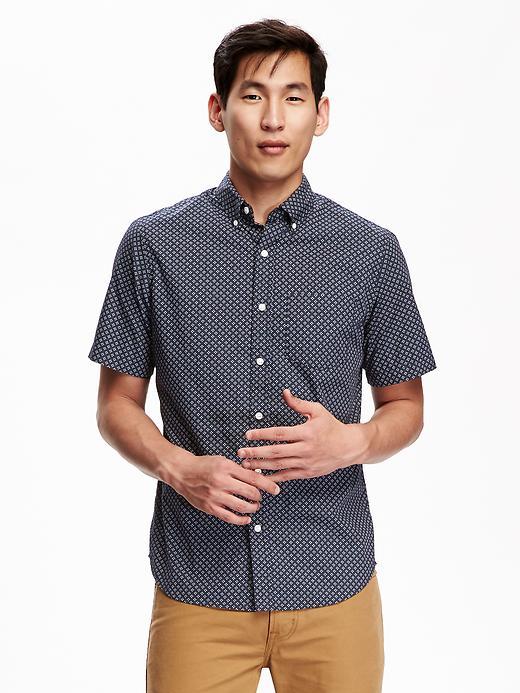 Old Navy Short Sleeve Slim Fit Shirt Size Xxl Big - Classic Navy