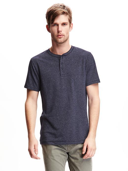 Old Navy Textured Henley Tee For Men - Big Navy