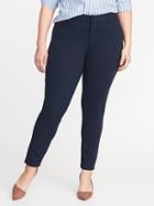 Old Navy Womens Smooth & Contour Plus-size Ponte-knit Pixie Trousers In The Navy Size 28