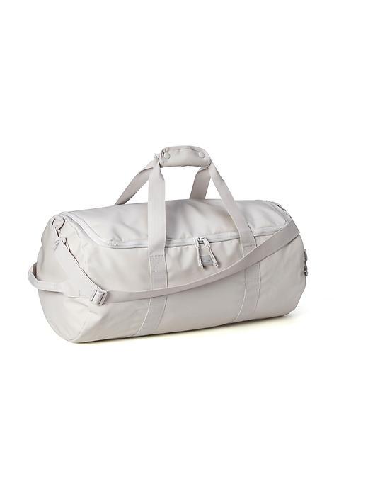 Old Navy Vinyl Coated Barrel Duffle Bag For Men - Light Gray