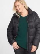 Old Navy Womens Plus-size Frost-free Puffer Jacket Black Size 1x