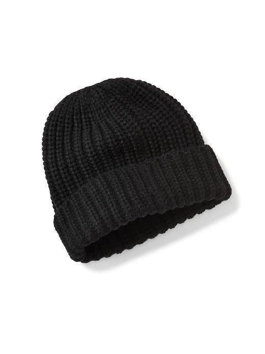 Old Navy Heavy Textured Beanie For Men - Black