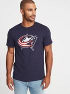 Old Navy Mens Nhl Team Graphic Tee For Men Columbus Blue Jackets Size M