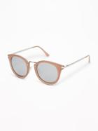 Old Navy Womens Round Metal Sunglasses For Women Taupe Size One Size