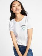Old Navy Womens Graphic Everywear Tee For Women Dino-mite! Size S