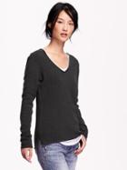 Old Navy Womens V Neck Pullover Size L Tall - Charcoal
