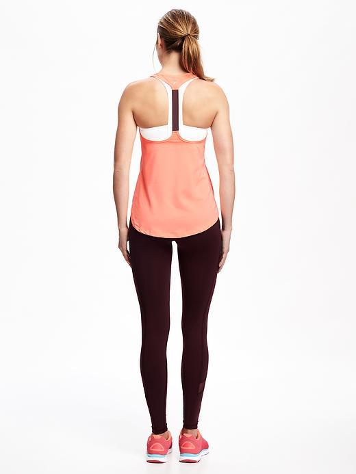 Old Navy Go Dry Performance Racerback Elastic Tank For Women - Bright Time Neon