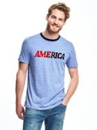 Old Navy Soft Washed Graphic Tee For Men - Light Blue