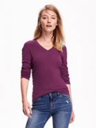 Old Navy Perfect V Neck Tee Size L Tall - Mauvelous Dahling