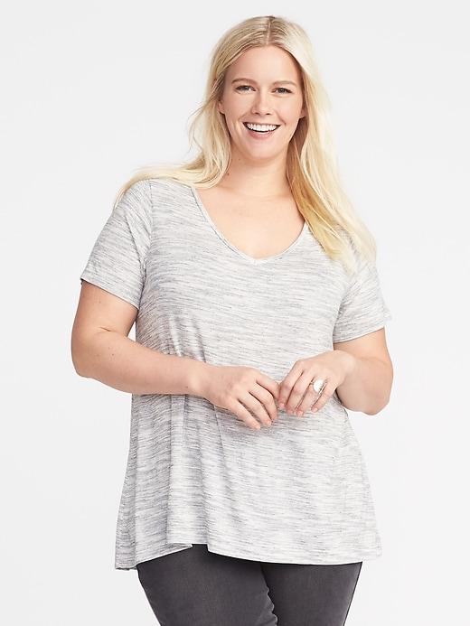 Old Navy Womens Jersey-knit Plus-size V-neck Tee Streaky Size 3x