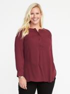 Old Navy Womens Patterned Plus-size Pullover Tunic Cabernet Size 3x