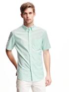 Old Navy Slim Fit Short Sleeve Shirt For Men - Engage Mint