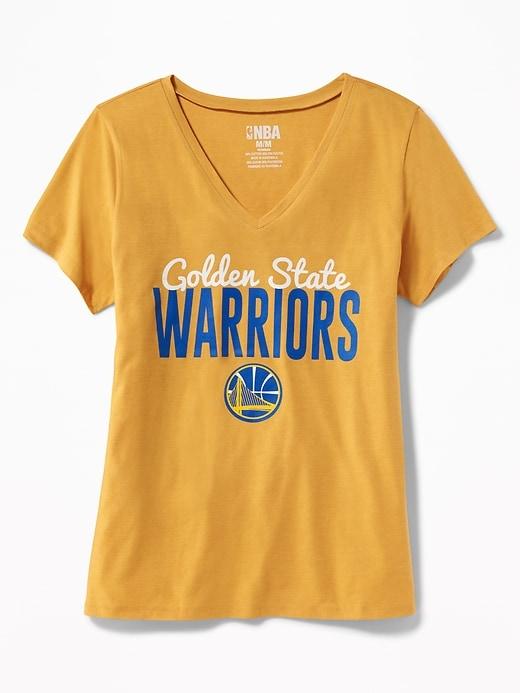 Old Navy Womens Nba Team V-neck Tee For Women Warriors Size S