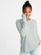 Old Navy Womens Cozy Crew-neck Sweater For Women Neutral Glitter Size M
