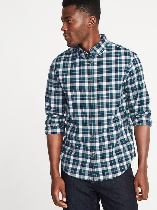 Old Navy Mens Regular-fit Built-in Flex Everyday Oxford Shirt For Men Field Day Size M