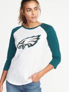 Old Navy Womens Nfl Team Raglan Tee For Women Eagles Size S