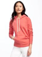 Old Navy Relaxed Fleece Pullover Hoodie For Women - Coral Tropics