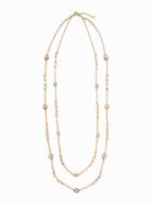Old Navy Womens Layered-chain Crystal Necklace For Women Gold Size One Size