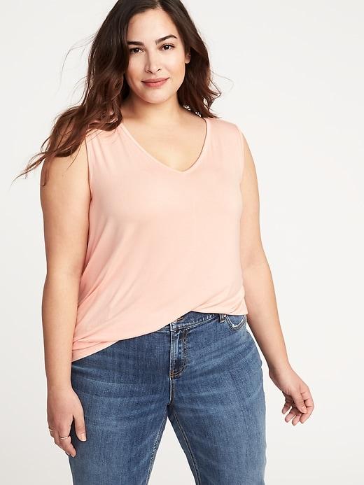 Old Navy Womens Plus-size V-neck Swing Tank Peach Springs Size 2x