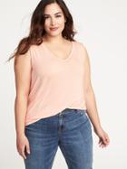 Old Navy Womens Plus-size V-neck Swing Tank Peach Springs Size 2x