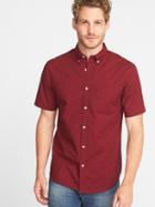 Old Navy Mens Slim-fit Built-in Flex Everyday Textured Shirt For Men Beets Me Size S