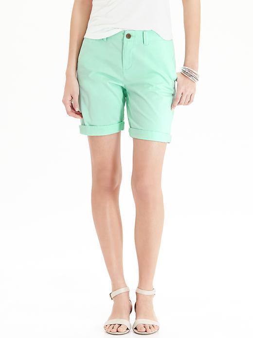 Old Navy Womens Cuffed Bermuda Shorts 6 1/2&quot; Size 0 - Mini Mint