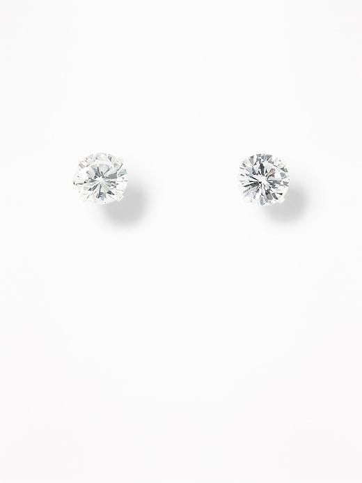 Old Navy  Rhinestone Stud Earrings For Women Silver Size One Size
