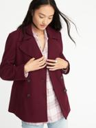 Old Navy Womens Brushed Flannel Peacoat For Women Reddy Or Not Size S