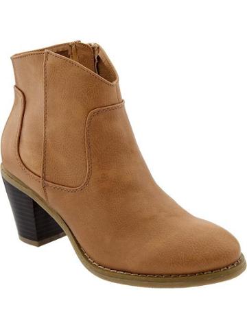 Old Navy Old Navy Womens Textured Short Zip Boots - Camel