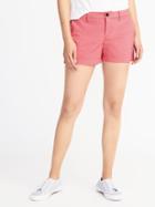 Old Navy Womens Relaxed Mid-rise Shorts For Women (3 1/2) Rogue Rouge Size 4