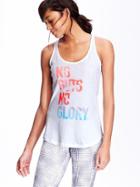 Old Navy Womens Active Go Dry Graphic Tanks Size L - Warm Multi Print Tops