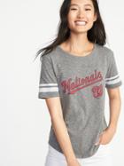 Old Navy Womens Mlb Logo-graphic Tee For Women Washington Nationals Size Xl